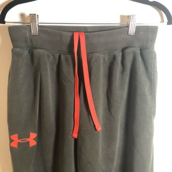 Under Armour Mens Rival Fleece Sweat Pants Green - Picture 5 of 8